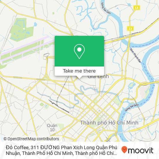 Bản đồ Đỏ Coffee, 311 ĐƯỜNG Phan Xích Long Quận Phú Nhuận, Thành Phố Hồ Chí Minh