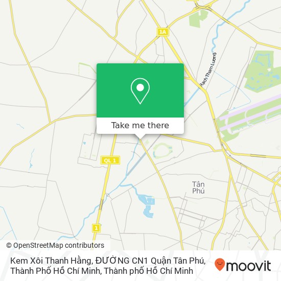 Bản đồ Kem Xôi Thanh Hằng, ĐƯỜNG CN1 Quận Tân Phú, Thành Phố Hồ Chí Minh