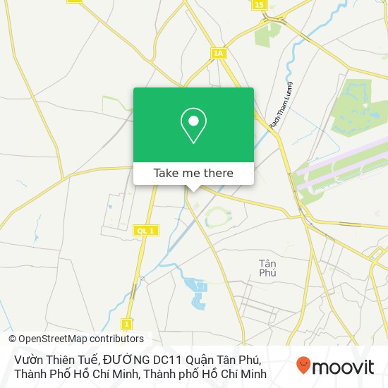 Bản đồ Vườn Thiên Tuế, ĐƯỜNG DC11 Quận Tân Phú, Thành Phố Hồ Chí Minh