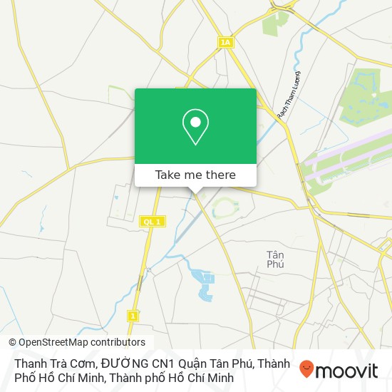 Bản đồ Thanh Trà Cơm, ĐƯỜNG CN1 Quận Tân Phú, Thành Phố Hồ Chí Minh
