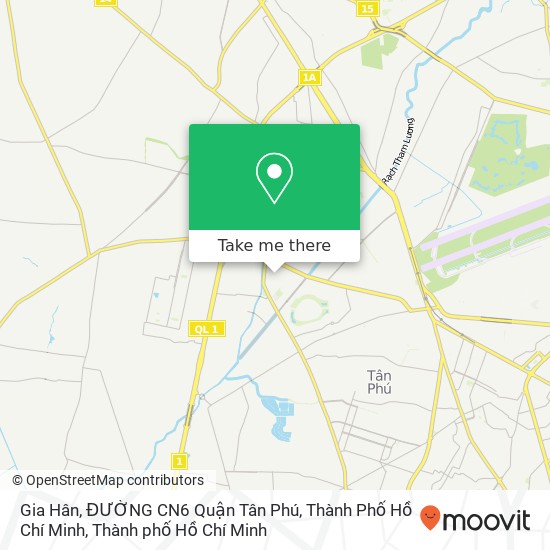 Bản đồ Gia Hân, ĐƯỜNG CN6 Quận Tân Phú, Thành Phố Hồ Chí Minh