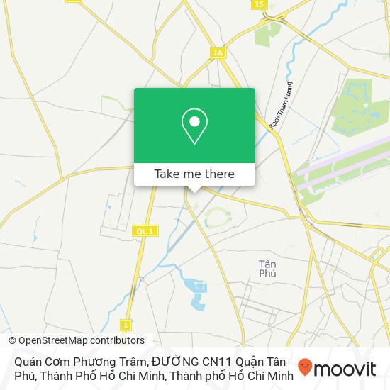 Bản đồ Quán Cơm Phương Trâm, ĐƯỜNG CN11 Quận Tân Phú, Thành Phố Hồ Chí Minh