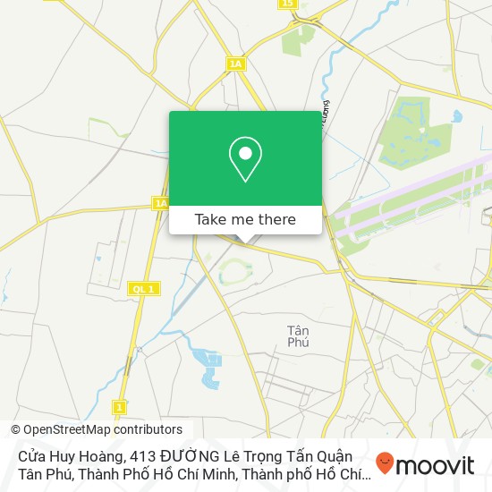 Bản đồ Cửa Huy Hoàng, 413 ĐƯỜNG Lê Trọng Tấn Quận Tân Phú, Thành Phố Hồ Chí Minh