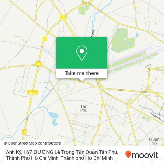 Bản đồ Anh Ký, 167 ĐƯỜNG Lê Trọng Tấn Quận Tân Phú, Thành Phố Hồ Chí Minh