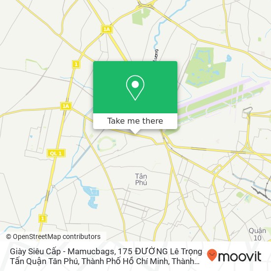 Bản đồ Giày Siêu Cấp - Mamucbags, 175 ĐƯỜNG Lê Trọng Tấn Quận Tân Phú, Thành Phố Hồ Chí Minh