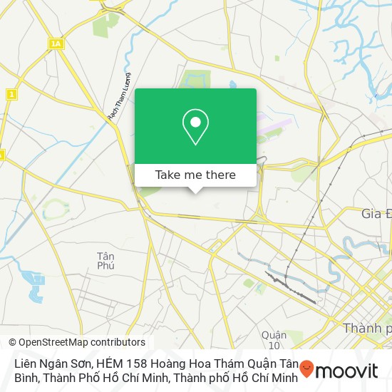 Bản đồ Liên Ngân Sơn, HẺM 158 Hoàng Hoa Thám Quận Tân Bình, Thành Phố Hồ Chí Minh