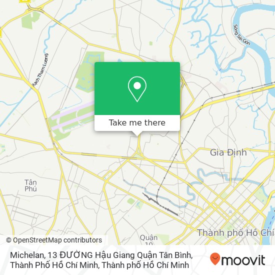 Bản đồ Michelan, 13 ĐƯỜNG Hậu Giang Quận Tân Bình, Thành Phố Hồ Chí Minh