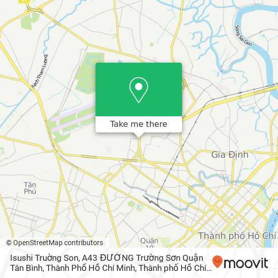Bản đồ Isushi Truờng Son, A43 ĐƯỜNG Trường Sơn Quận Tân Bình, Thành Phố Hồ Chí Minh