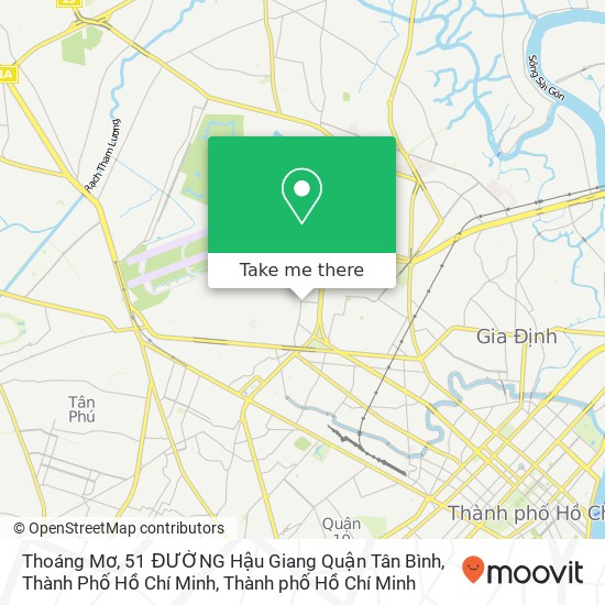 Bản đồ Thoáng Mơ, 51 ĐƯỜNG Hậu Giang Quận Tân Bình, Thành Phố Hồ Chí Minh