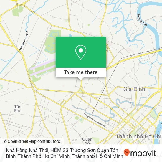 Bản đồ Nhà Hàng Nhà Thái, HẺM 33 Trường Sơn Quận Tân Bình, Thành Phố Hồ Chí Minh