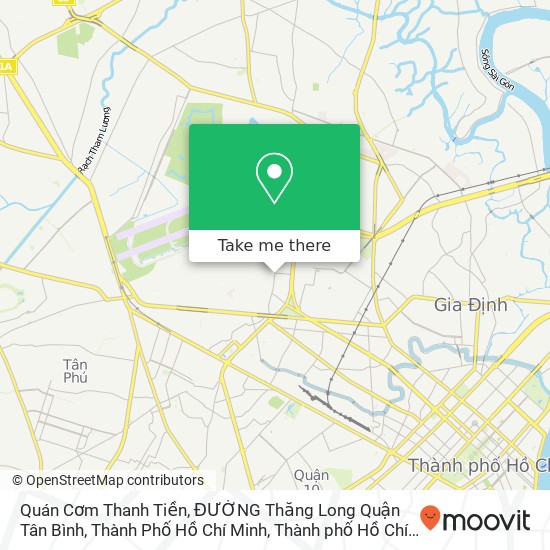 Bản đồ Quán Cơm Thanh Tiền, ĐƯỜNG Thăng Long Quận Tân Bình, Thành Phố Hồ Chí Minh