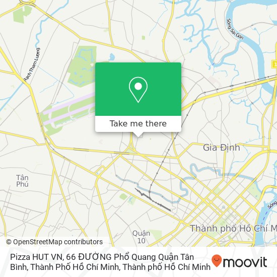 Bản đồ Pizza HUT VN, 66 ĐƯỜNG Phổ Quang Quận Tân Bình, Thành Phố Hồ Chí Minh