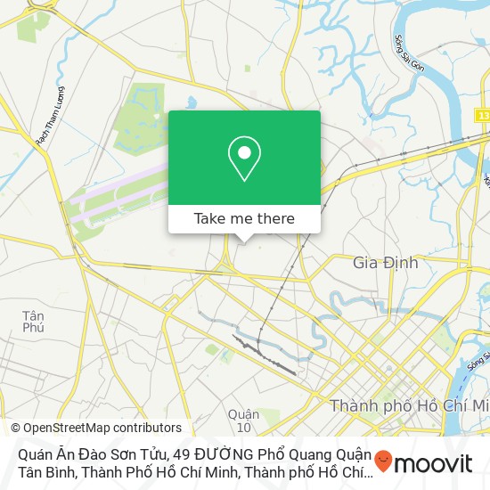 Bản đồ Quán Ăn Đào Sơn Tửu, 49 ĐƯỜNG Phổ Quang Quận Tân Bình, Thành Phố Hồ Chí Minh
