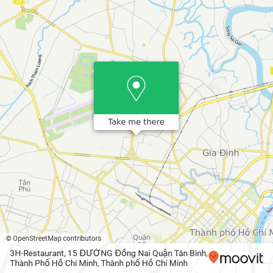 Bản đồ 3H-Restaurant, 15 ĐƯỜNG Đồng Nai Quận Tân Bình, Thành Phố Hồ Chí Minh