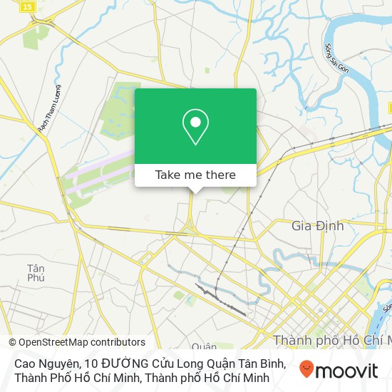 Bản đồ Cao Nguyên, 10 ĐƯỜNG Cửu Long Quận Tân Bình, Thành Phố Hồ Chí Minh
