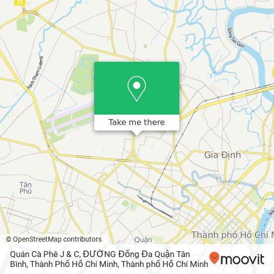 Bản đồ Quán Cà Phê J & C, ĐƯỜNG Đống Đa Quận Tân Bình, Thành Phố Hồ Chí Minh