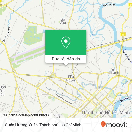 Bản đồ Quán Hương Xuân, ĐƯỜNG Hoàng Minh Giám Quận Phú Nhuận, Thành Phố Hồ Chí Minh