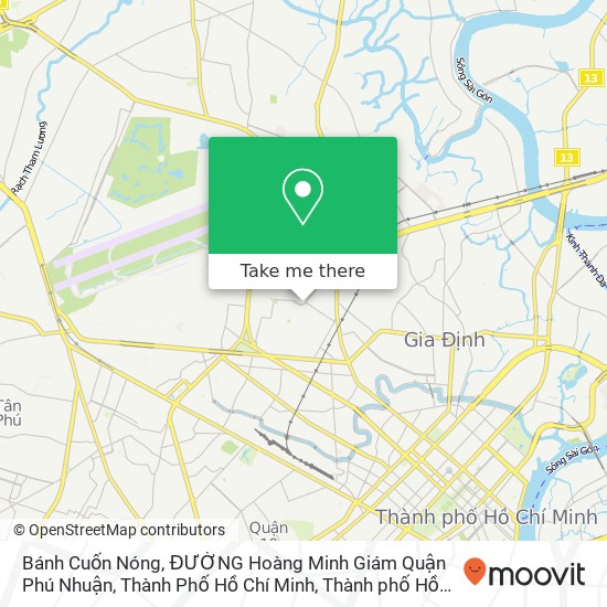Bản đồ Bánh Cuốn Nóng, ĐƯỜNG Hoàng Minh Giám Quận Phú Nhuận, Thành Phố Hồ Chí Minh