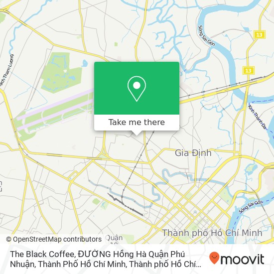 Bản đồ The Black Coffee, ĐƯỜNG Hồng Hà Quận Phú Nhuận, Thành Phố Hồ Chí Minh