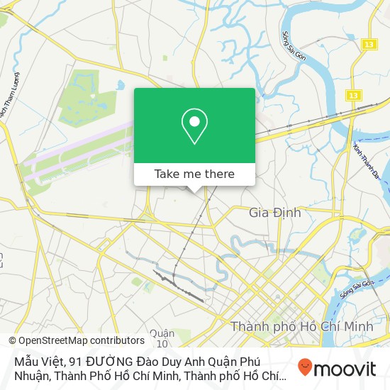Bản đồ Mẫu Việt, 91 ĐƯỜNG Đào Duy Anh Quận Phú Nhuận, Thành Phố Hồ Chí Minh