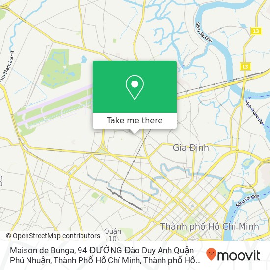 Bản đồ Maison de Bunga, 94 ĐƯỜNG Đào Duy Anh Quận Phú Nhuận, Thành Phố Hồ Chí Minh
