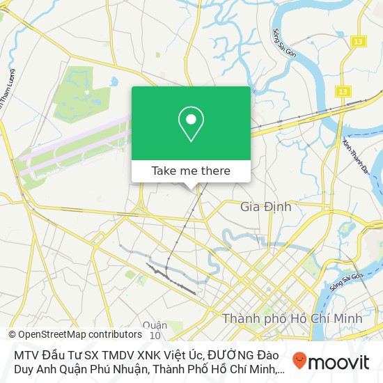Bản đồ MTV Đầu Tư SX TMDV XNK Việt Úc, ĐƯỜNG Đào Duy Anh Quận Phú Nhuận, Thành Phố Hồ Chí Minh