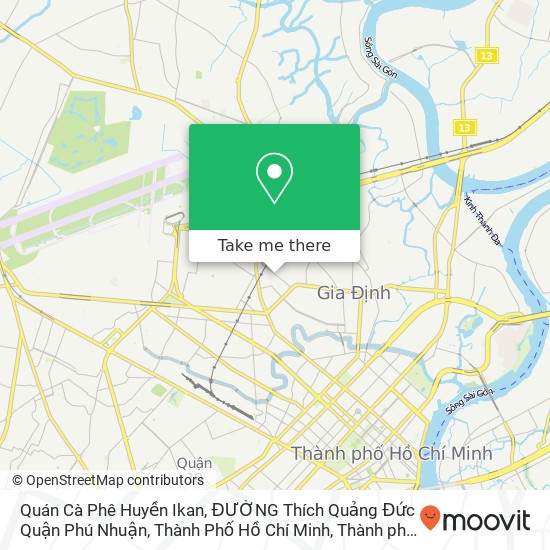 Bản đồ Quán Cà Phê Huyền Ikan, ĐƯỜNG Thích Quảng Đức Quận Phú Nhuận, Thành Phố Hồ Chí Minh
