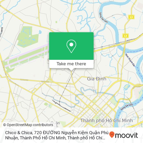 Bản đồ Chico & Chica, 720 ĐƯỜNG Nguyễn Kiệm Quận Phú Nhuận, Thành Phố Hồ Chí Minh