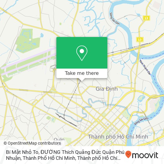 Bản đồ Bí Mật Nhỏ To, ĐƯỜNG Thích Quảng Đức Quận Phú Nhuận, Thành Phố Hồ Chí Minh