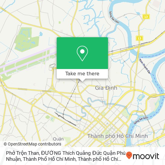 Bản đồ Phở Trộn Than, ĐƯỜNG Thích Quảng Đức Quận Phú Nhuận, Thành Phố Hồ Chí Minh