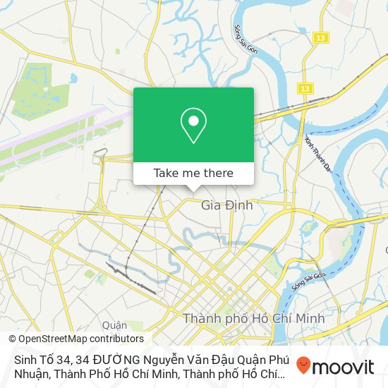 Bản đồ Sinh Tố 34, 34 ĐƯỜNG Nguyễn Văn Đậu Quận Phú Nhuận, Thành Phố Hồ Chí Minh