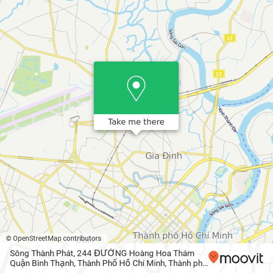 Bản đồ Sông Thành Phát, 244 ĐƯỜNG Hoàng Hoa Thám Quận Bình Thạnh, Thành Phố Hồ Chí Minh