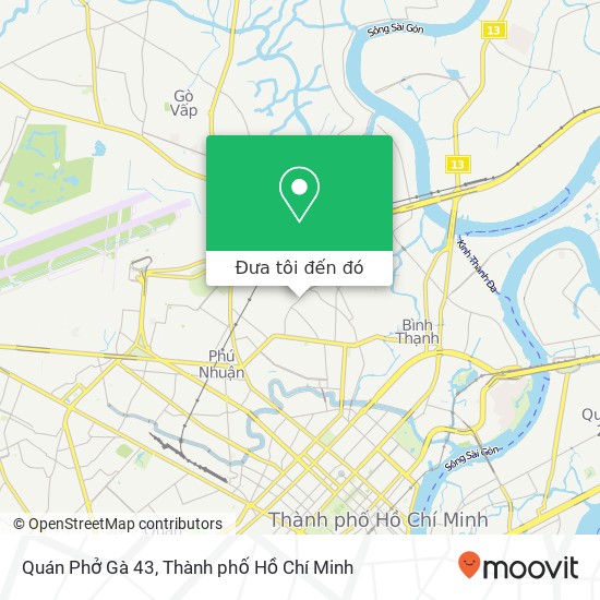 Bản đồ Quán Phở Gà 43, ĐƯỜNG Nguyễn Văn Đậu Quận Bình Thạnh, Thành Phố Hồ Chí Minh