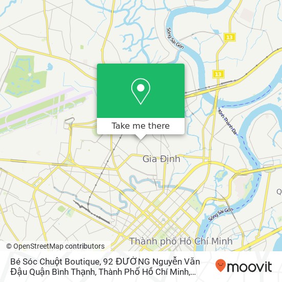 Bản đồ Bé Sóc Chuột Boutique, 92 ĐƯỜNG Nguyễn Văn Đậu Quận Bình Thạnh, Thành Phố Hồ Chí Minh