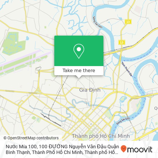 Bản đồ Nước Mía 100, 100 ĐƯỜNG Nguyễn Văn Đậu Quận Bình Thạnh, Thành Phố Hồ Chí Minh