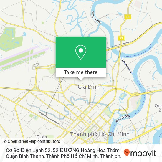 Bản đồ Cơ Sở Điện Lạnh 52, 52 ĐƯỜNG Hoàng Hoa Thám Quận Bình Thạnh, Thành Phố Hồ Chí Minh