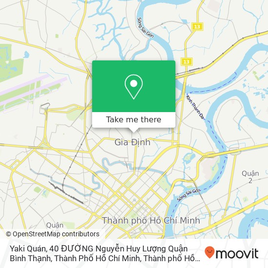 Bản đồ Yaki Quán, 40 ĐƯỜNG Nguyễn Huy Lượng Quận Bình Thạnh, Thành Phố Hồ Chí Minh