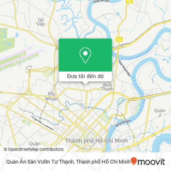 Bản đồ Quán Ăn Sân Vườn Tư Thạnh, ĐƯỜNG Nguyễn Huy Lượng Quận Bình Thạnh, Thành Phố Hồ Chí Minh