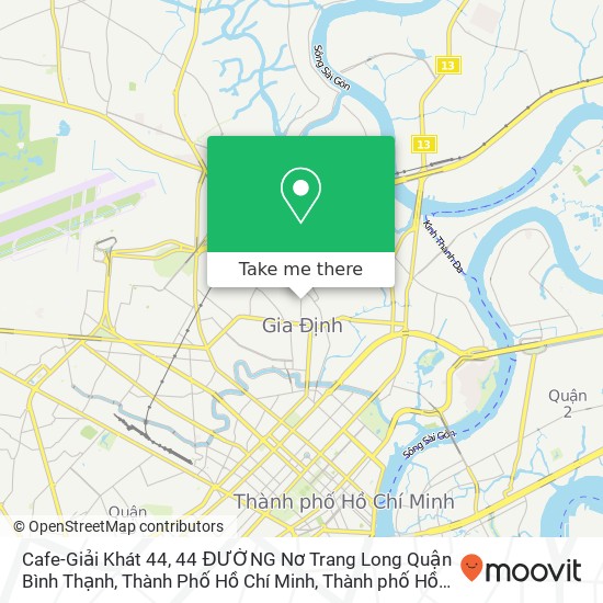 Bản đồ Cafe-Giải Khát 44, 44 ĐƯỜNG Nơ Trang Long Quận Bình Thạnh, Thành Phố Hồ Chí Minh