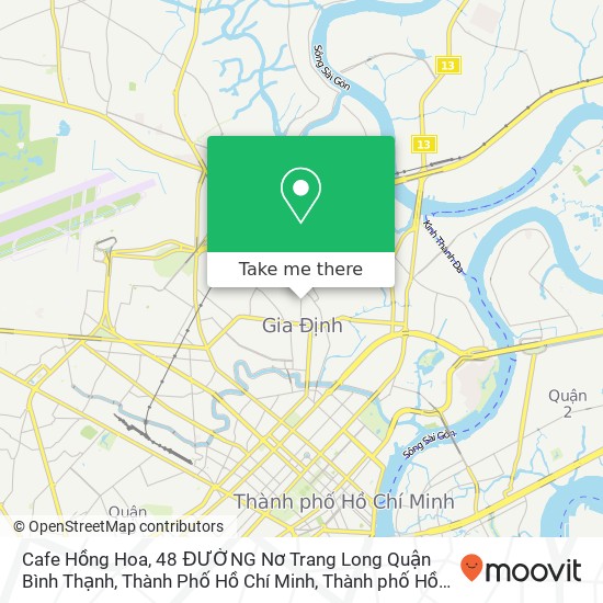 Bản đồ Cafe Hồng Hoa, 48 ĐƯỜNG Nơ Trang Long Quận Bình Thạnh, Thành Phố Hồ Chí Minh