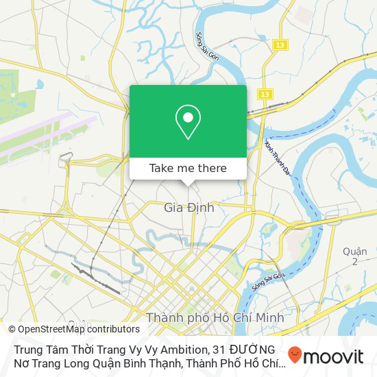 Bản đồ Trung Tâm Thời Trang Vy Vy Ambition, 31 ĐƯỜNG Nơ Trang Long Quận Bình Thạnh, Thành Phố Hồ Chí Minh