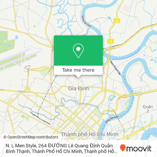 Bản đồ N. L Men Style, 264 ĐƯỜNG Lê Quang Định Quận Bình Thạnh, Thành Phố Hồ Chí Minh