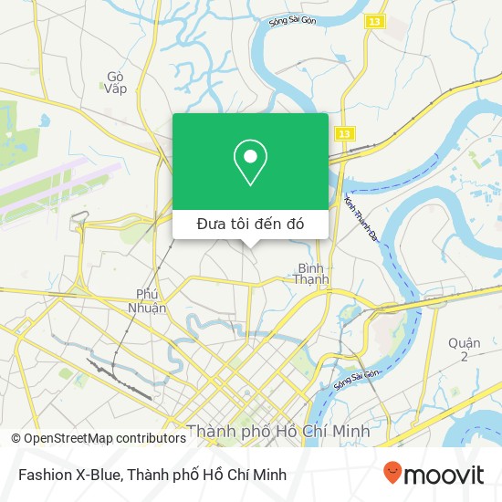 Bản đồ Fashion X-Blue, 110 ĐƯỜNG Phan Văn Trị Quận Bình Thạnh, Thành Phố Hồ Chí Minh