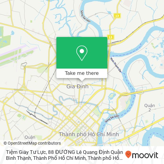 Bản đồ Tiệm Giày Tư Lực, 88 ĐƯỜNG Lê Quang Định Quận Bình Thạnh, Thành Phố Hồ Chí Minh