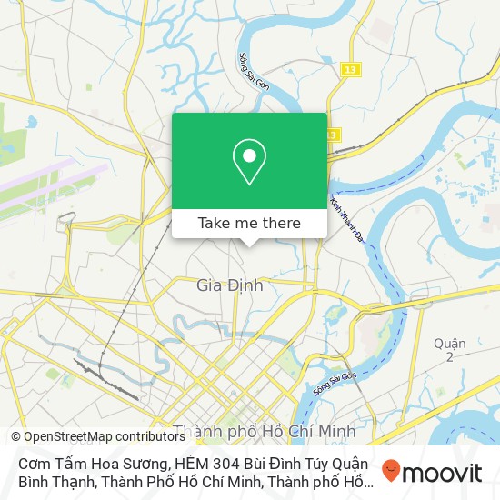 Bản đồ Cơm Tấm Hoa Sương, HẺM 304 Bùi Đình Túy Quận Bình Thạnh, Thành Phố Hồ Chí Minh