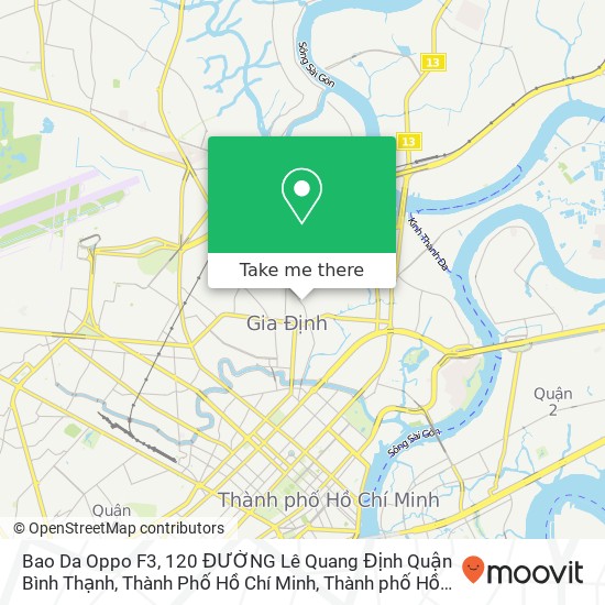 Bản đồ Bao Da Oppo F3, 120 ĐƯỜNG Lê Quang Định Quận Bình Thạnh, Thành Phố Hồ Chí Minh