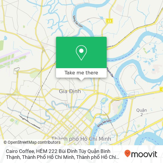 Bản đồ Cairo Coffee, HẺM 222 Bùi Đình Túy Quận Bình Thạnh, Thành Phố Hồ Chí Minh