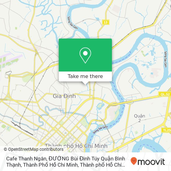 Bản đồ Cafe Thanh Ngân, ĐƯỜNG Bùi Đình Túy Quận Bình Thạnh, Thành Phố Hồ Chí Minh