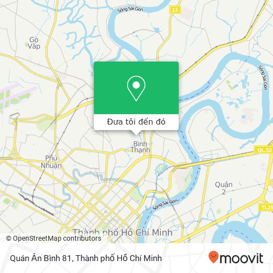 Bản đồ Quán Ăn Bình 81, 65 ĐƯỜNG Bùi Đình Túy Quận Bình Thạnh, Thành Phố Hồ Chí Minh