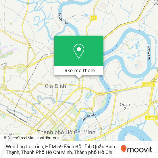 Bản đồ Wedding Lê Trinh, HẺM 59 Đinh Bộ Lĩnh Quận Bình Thạnh, Thành Phố Hồ Chí Minh